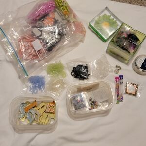 Craft Supplies Assortment with Letter Stickers